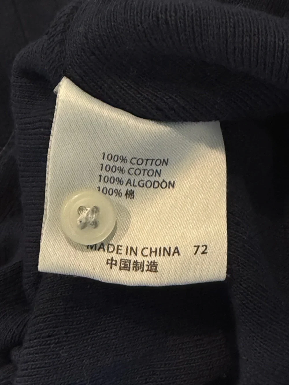 Brandy Melville Navy Pointelle Button-Front Camisole Tank Top - Picture 5 of 8